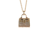 Hermes Amulettes Diamonds Kelly pendant 0.21CT Rose Gold